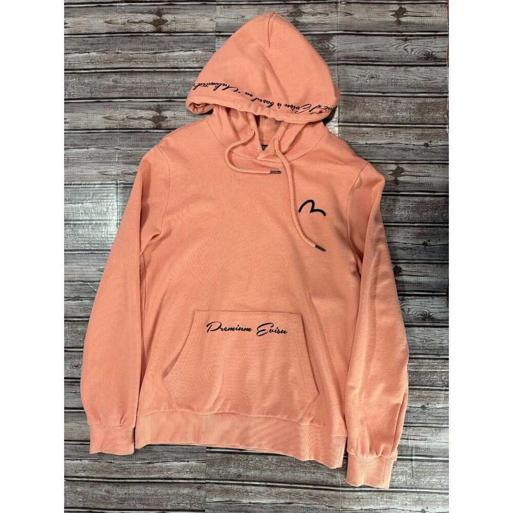 EVISU Hoodie Cotton Orange Men Size 95 / M US Color pink NWOT